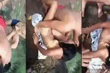 Geng Bajingan Remes Memek Jalang Temen Di Hutan Gelap Lumer