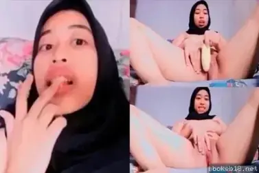 Obrolan Panas Dengan Pacar Berjilbab Pink Berujung Rekaman Colmek Bukti Lumer